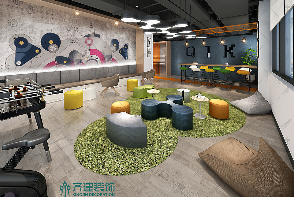 上?？靷}智能科技辦公文娛室裝修設計效果圖