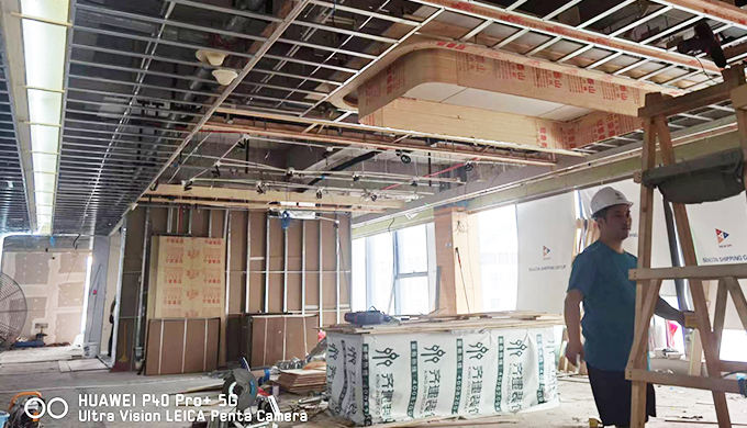 上海徐匯漕河涇錦和中心辦公室裝修現場遠景拍攝 上海徐匯漕河涇錦和中心辦公室裝修現場遠景拍攝